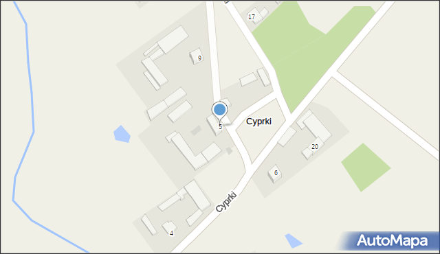 Cyprki, Cyprki, 5, mapa Cyprki