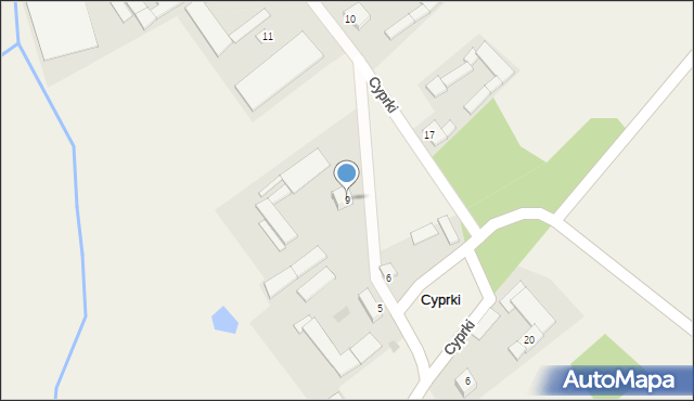 Cyprki, Cyprki, 9, mapa Cyprki