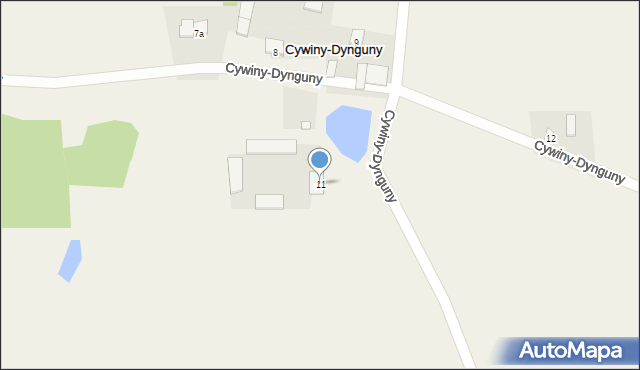 Cywiny-Dynguny, Cywiny-Dynguny, 11, mapa Cywiny-Dynguny