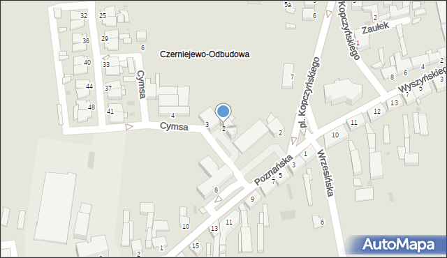 Czerniejewo, Cymsa Pawła, kpt., 2, mapa Czerniejewo