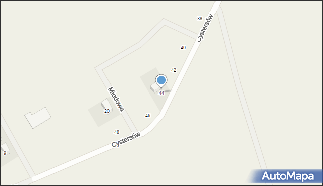 Darzlubie, Cystersów, 44, mapa Darzlubie