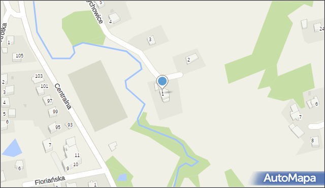 Frydrychowice, Cyprysowa, 1, mapa Frydrychowice