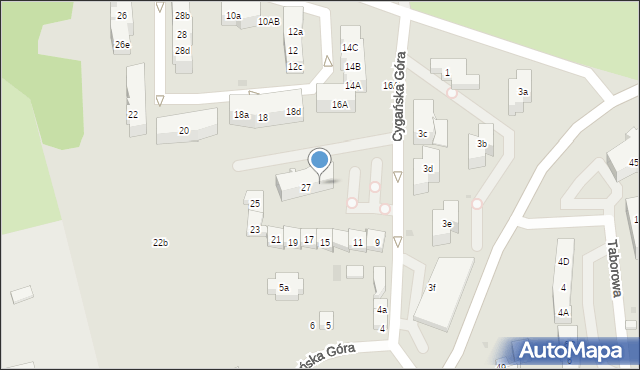 Gdańsk, Cygańska Góra, 27a, mapa Gdańska