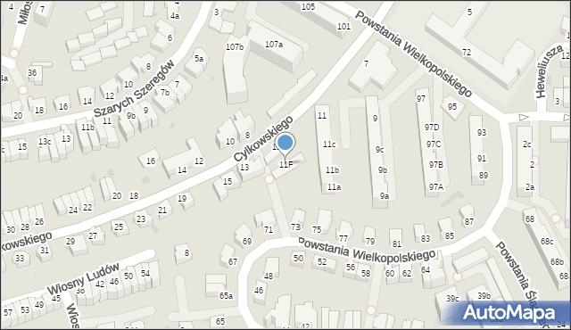 Gdynia, Cylkowskiego Lucjana, 11F, mapa Gdyni