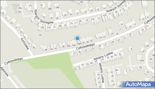 Gdynia, Cylkowskiego Lucjana, 32a, mapa Gdyni