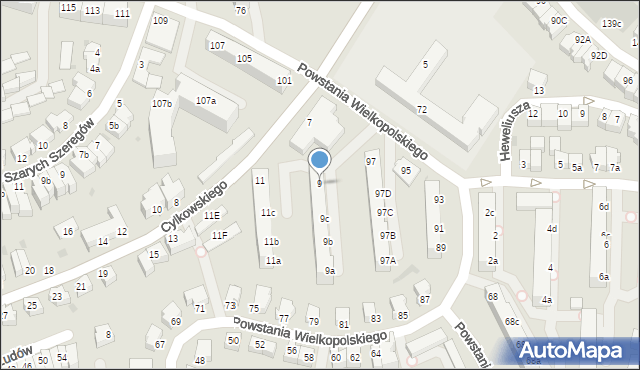 Gdynia, Cylkowskiego Lucjana, 9, mapa Gdyni