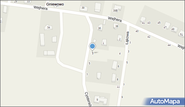 Gniewowo, Cystersów, 3, mapa Gniewowo