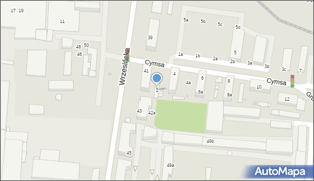 Gniezno, Cymsa Pawła, 2, mapa Gniezna