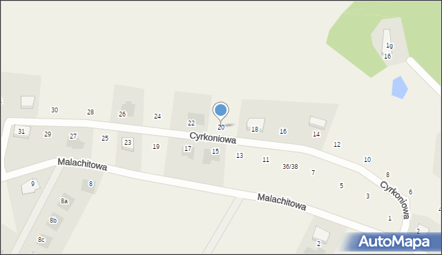 Grzepnica, Cyrkoniowa, 20, mapa Grzepnica