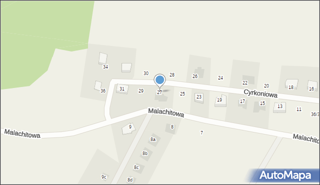 Grzepnica, Cyrkoniowa, 27, mapa Grzepnica