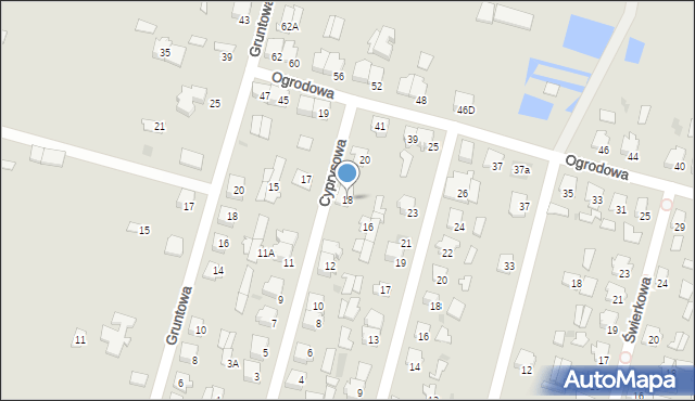 Hajnówka, Cyprysowa, 18, mapa Hajnówka