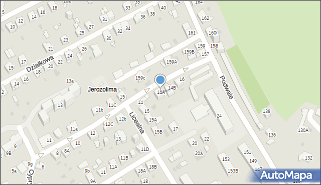 Jaworzno, Cyprysowa, 14A, mapa Jaworzno