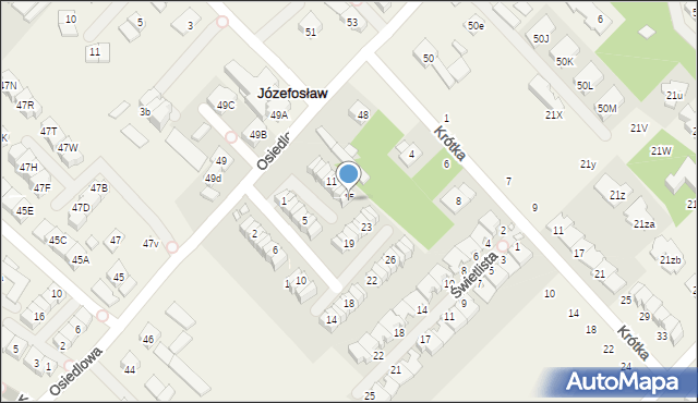 Józefosław, Cynamonowa, 15/2, mapa Józefosław