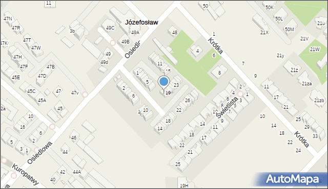 Józefosław, Cynamonowa, 19/1, mapa Józefosław