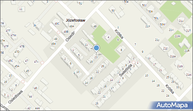 Józefosław, Cynamonowa, 25/1, mapa Józefosław