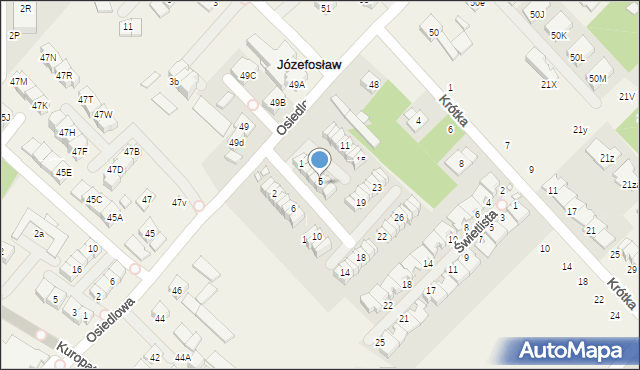 Józefosław, Cynamonowa, 5/2, mapa Józefosław