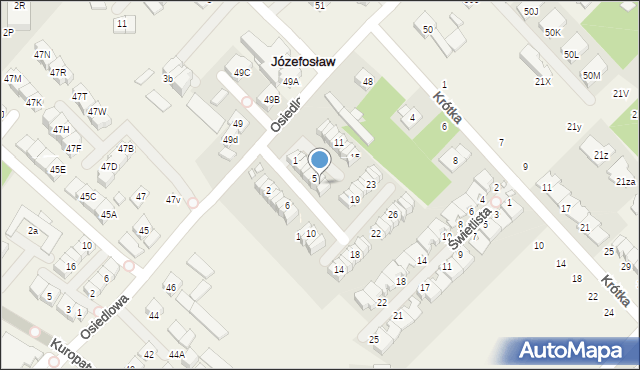 Józefosław, Cynamonowa, 7/1, mapa Józefosław