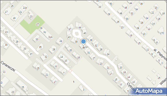 Józefosław, Cytrusowa, 35, mapa Józefosław