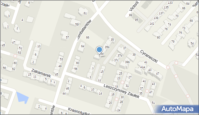 Julianów, Cyraneczki, 35e, mapa Julianów