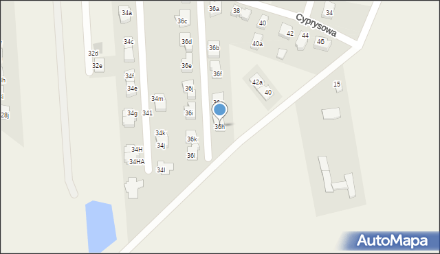 Kiełczów, Cyprysowa, 36h, mapa Kiełczów