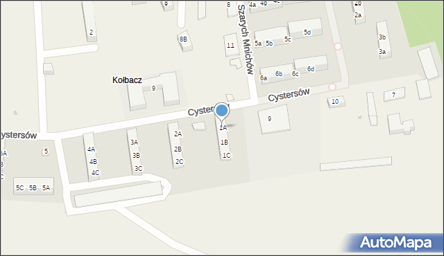 Kołbacz, Cystersów, 1A, mapa Kołbacz