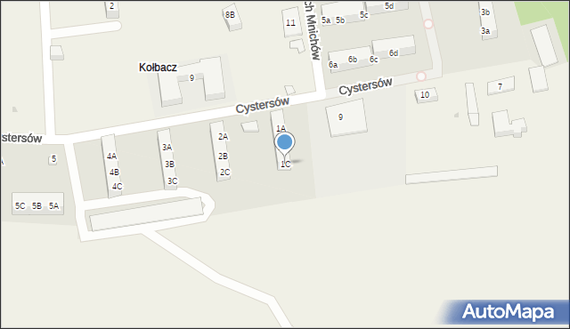 Kołbacz, Cystersów, 1C, mapa Kołbacz