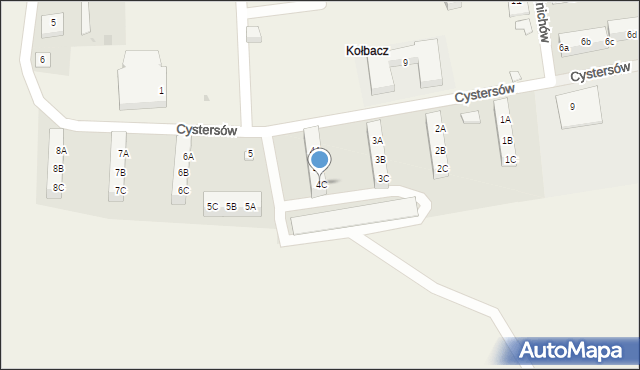 Kołbacz, Cystersów, 4C, mapa Kołbacz