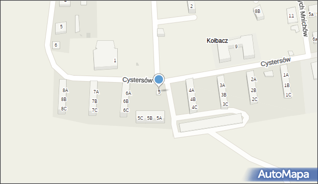 Kołbacz, Cystersów, 5, mapa Kołbacz