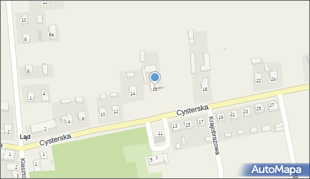 Ląd, Cysterska, 16, mapa Ląd