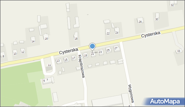 Ląd, Cysterska, 21, mapa Ląd