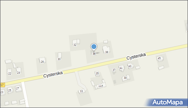 Ląd, Cysterska, 36, mapa Ląd