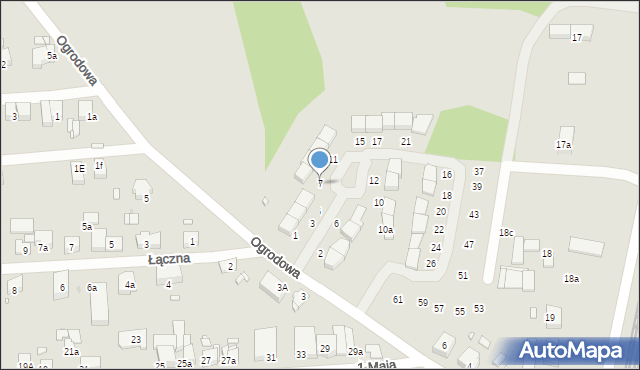 Luboń, Cyklamenowa, 7, mapa Luboń