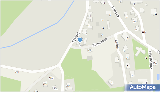 Olsztyn, Cyranki, 7, mapa Olsztyna