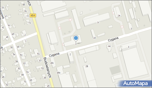 Opole, Cygana Józefa, 1, mapa Opola