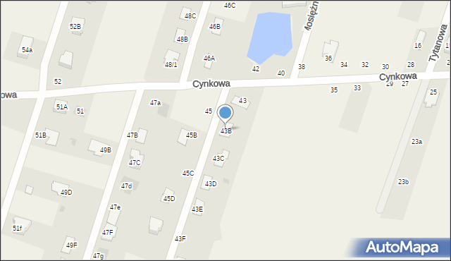 Piątkowisko, Cynkowa, 43B, mapa Piątkowisko