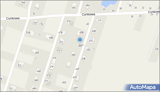 Piątkowisko, Cynkowa, 45C, mapa Piątkowisko