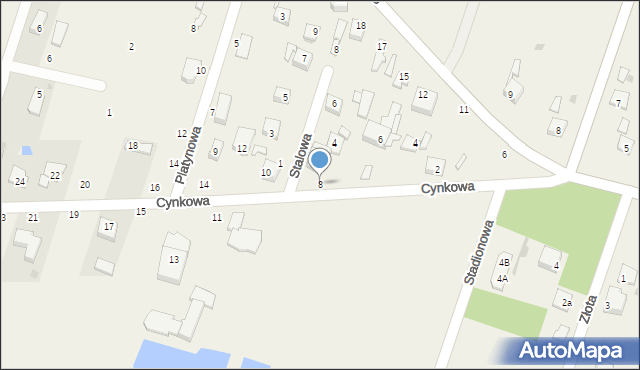 Piątkowisko, Cynkowa, 8, mapa Piątkowisko