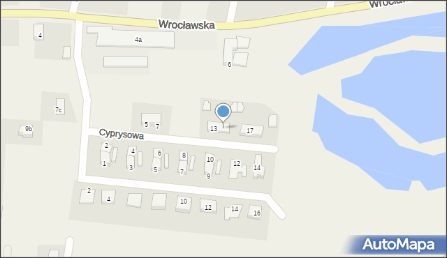 Pietrzykowice, Cyprysowa, 15, mapa Pietrzykowice