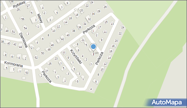 Poznań, Cyraneczki, 1, mapa Poznania