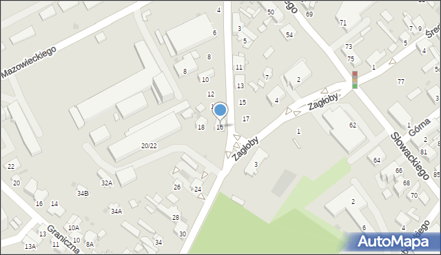 Radom, Cymerysa-Kwiatkowskiego Wiktora, 16, mapa Radomia