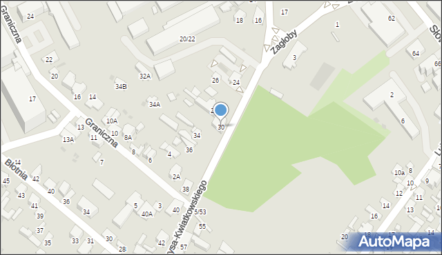Radom, Cymerysa-Kwiatkowskiego Wiktora, 30, mapa Radomia
