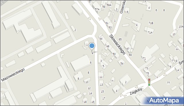Radom, Cymerysa-Kwiatkowskiego Wiktora, 4, mapa Radomia