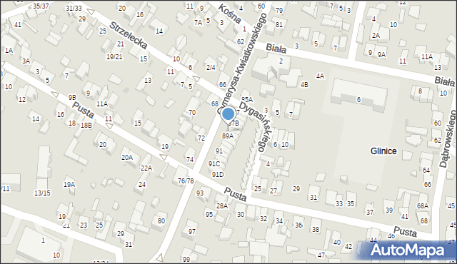 Radom, Cymerysa-Kwiatkowskiego Wiktora, 89, mapa Radomia