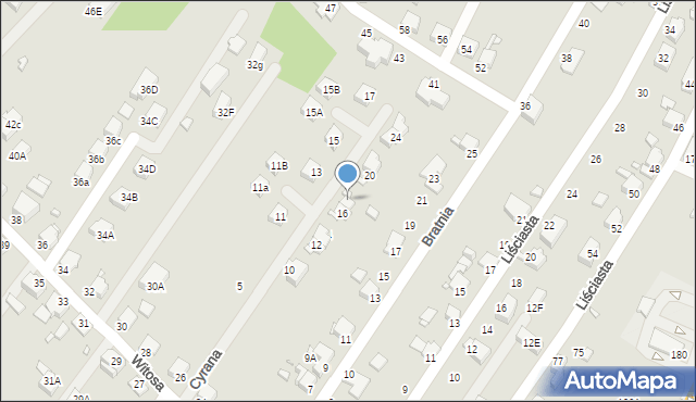 Rybnik, Cyrana Józefa, 18, mapa Rybnika