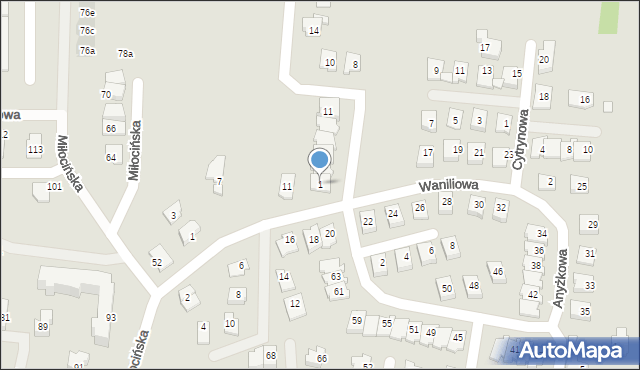 Rzeszów, Cynamonowa, 1, mapa Rzeszów