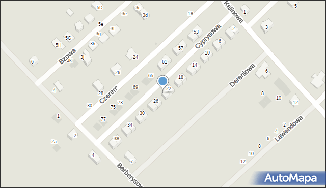 Siechnice, Cyprysowa, 24a, mapa Siechnice