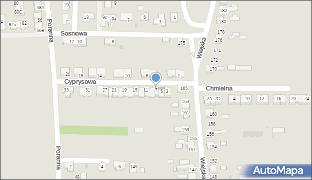 Siemianowice Śląskie, Cyprysowa, 7, mapa Siemianowice Śląskie
