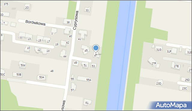 Stanisławów Pierwszy, Cyprysowa, 47, mapa Stanisławów Pierwszy