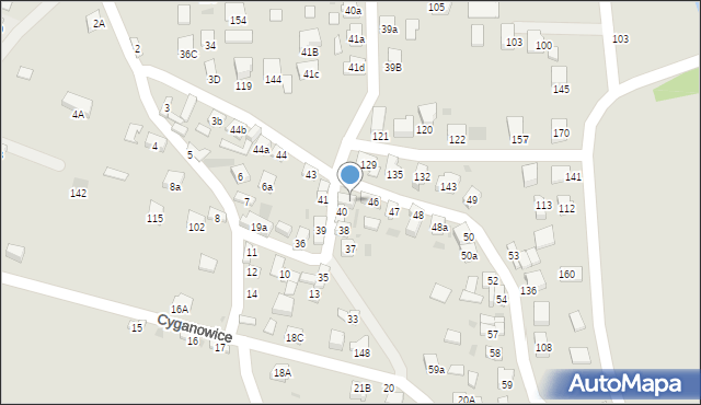 Stary Sącz, Cyganowice, 45, mapa Stary Sącz