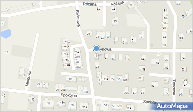 Straszyn, Cytrynowa, 2, mapa Straszyn